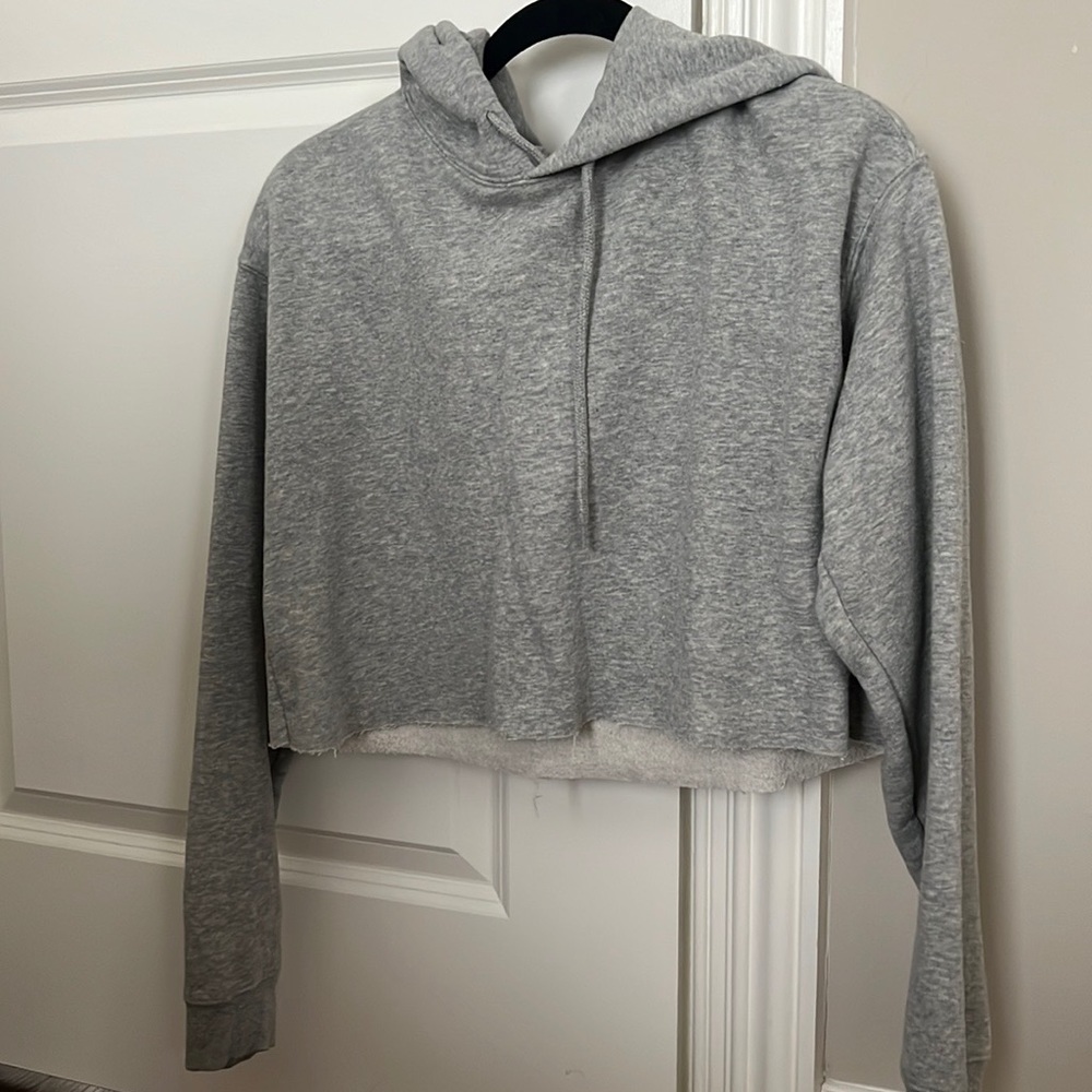 Urban Outfitters cropped grey hoodie